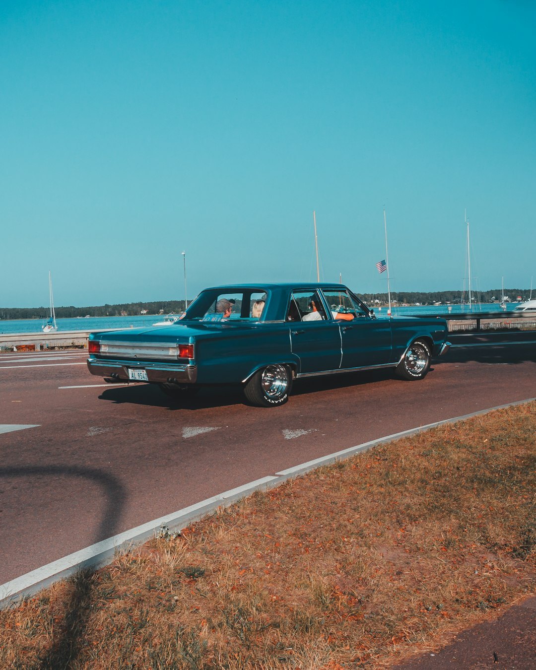 family sedan on road