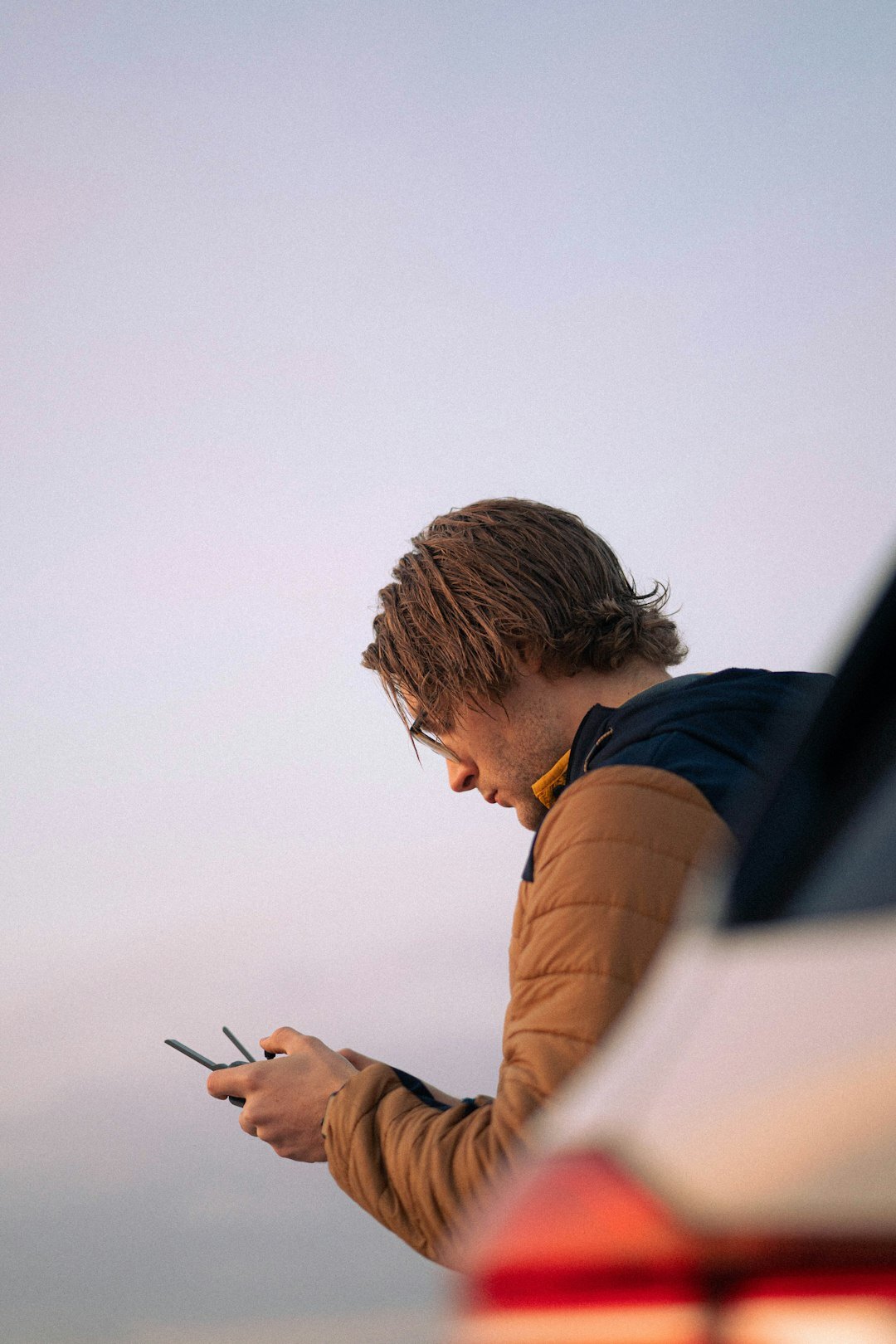 person browsing car listings online